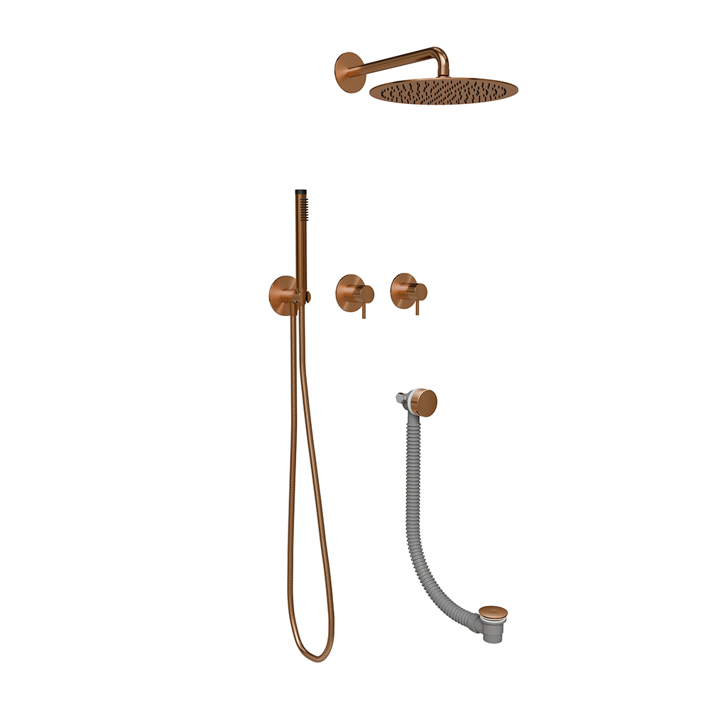 Inbouwdeel drieweg douche-/badkuipvulset