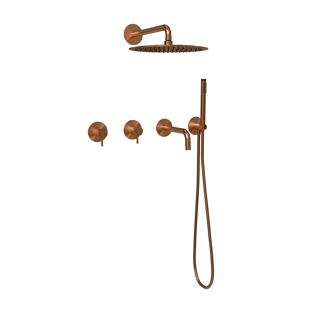 Inbouw drieweg douche/badset