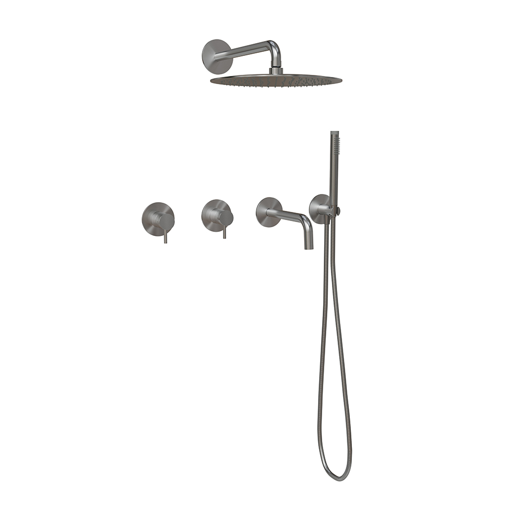 Inbouw drieweg douche/badset