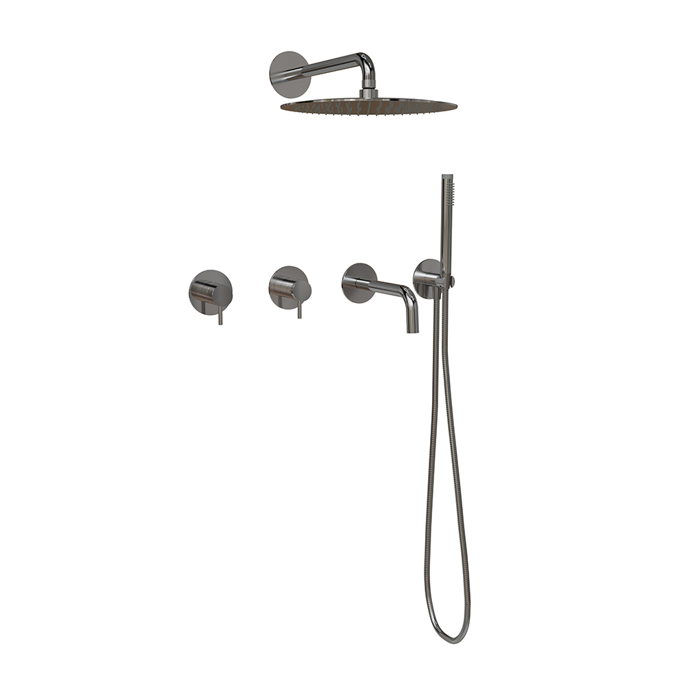 Inbouw drieweg douche/badset